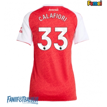 Arsenal Riccardo Calafiori #33 Tricou Fotbal Replică 2025-26 Femei Acasa